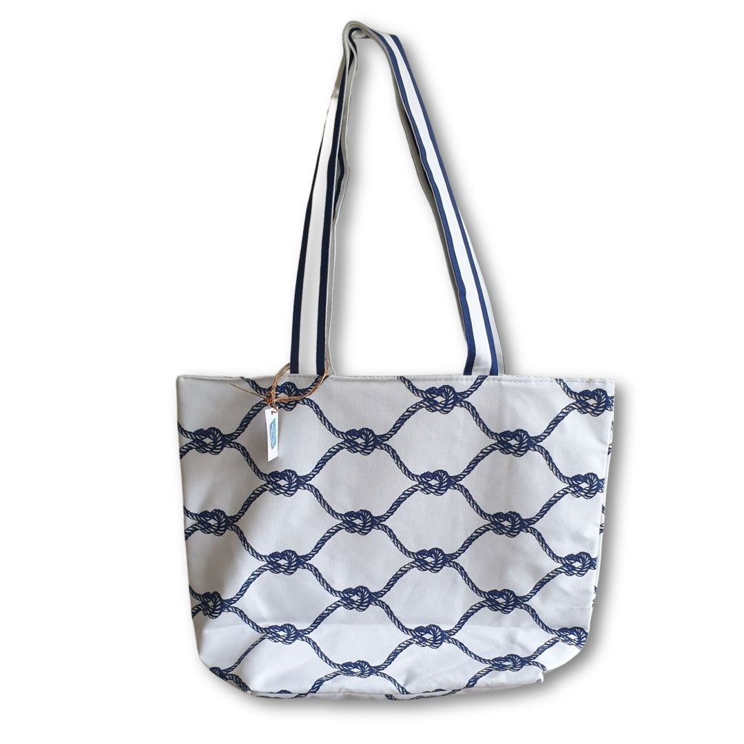 Halat Desenli Plaj Çantası