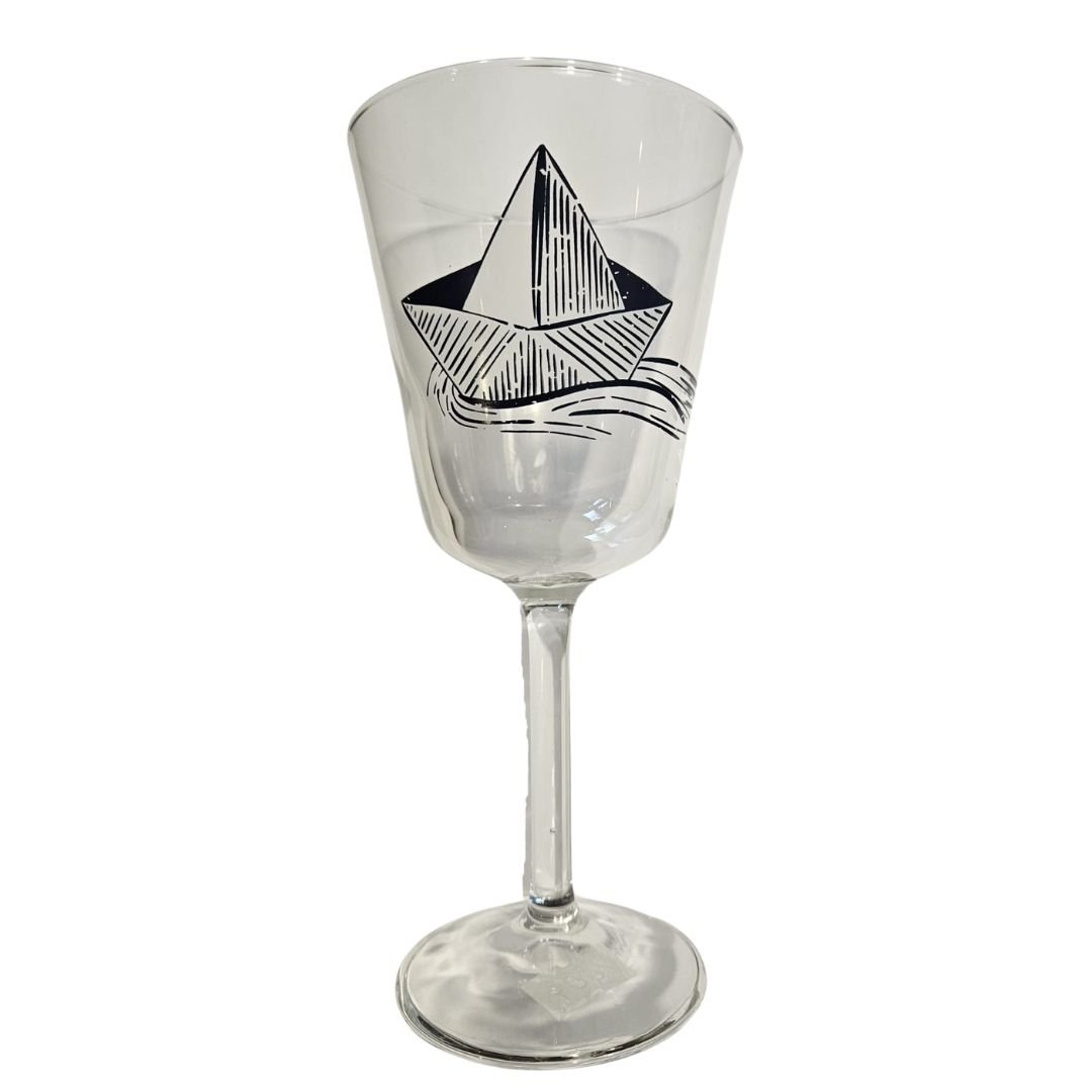 Kayıklı Şarap Kadehi