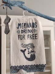 İşlemeli Kurulama Bezi (Mermaids Drink For Free) 2'li
